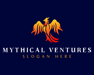 Phoenix Flame Bird logo design