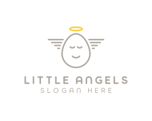 Angelic Egg Outline  logo design