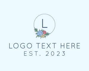 Ornamental Floral Wreath logo