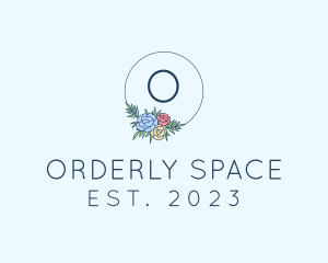 Ornamental Floral Wreath logo design