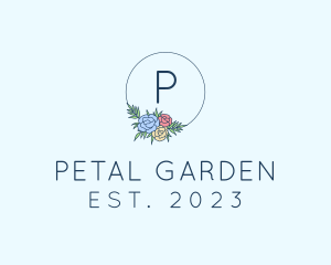 Ornamental Floral Wreath logo design