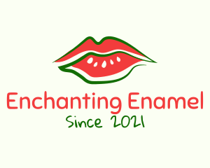 Watermelon Lipstick Lips logo