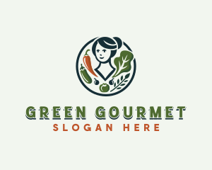 Vegetarian Asian Woman logo