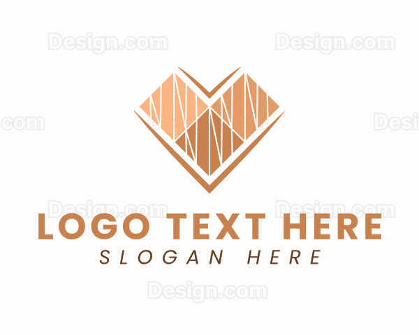 Tiles Pattern Letter V Logo