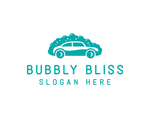 Car Cleaning Bubble Wash logo design