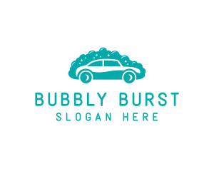 Car Cleaning Bubble Wash logo design