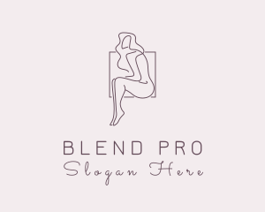 Woman Naked Model logo design