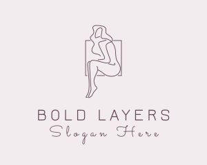 Woman Naked Model logo design