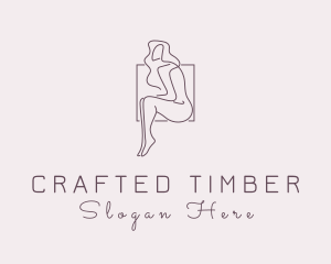 Woman Naked Model logo design