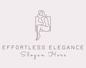 Woman Naked Model logo design