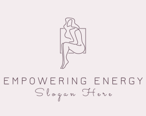 Woman Naked Model logo design