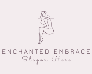 Woman Naked Model logo design