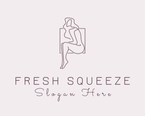 Woman Naked Model logo design