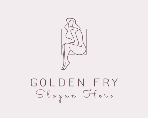 Woman Naked Model logo design