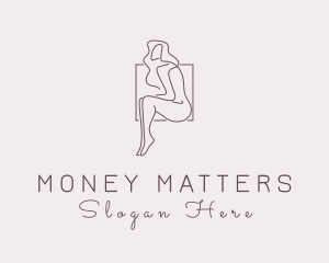 Woman Naked Model logo design