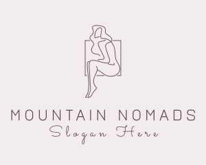 Woman Naked Model logo design