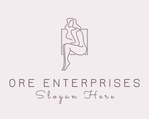 Woman Naked Model logo design