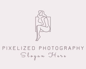 Woman Naked Model logo design