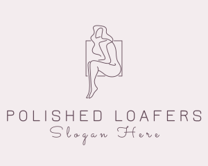 Woman Naked Model logo design