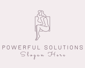 Woman Naked Model logo design