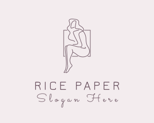 Woman Naked Model logo design