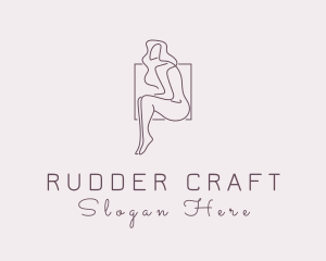 Woman Naked Model logo design