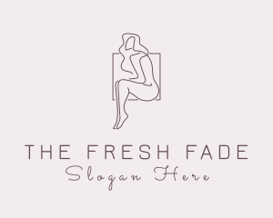 Woman Naked Model logo design