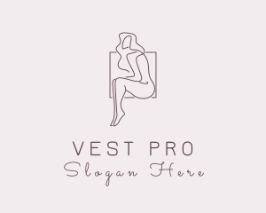 Woman Naked Model logo design