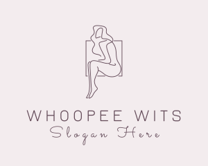 Woman Naked Model logo design