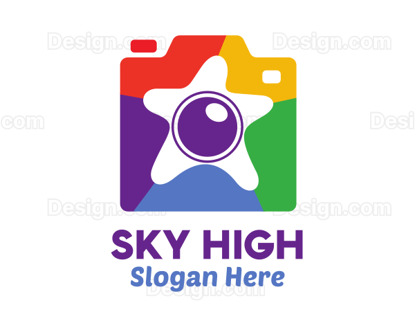 Colorful Starfish Camera Logo
