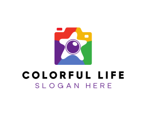 Colorful Starfish Camera logo design