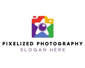 Colorful Starfish Camera logo design