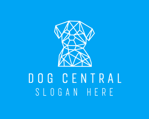 Simple Puppy Line Art logo design