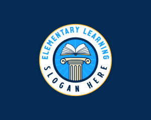 Learning Book Academy School logo design