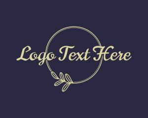 Elegant Leaf Wordmark logo