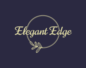 Elegant Leaf Wordmark logo design