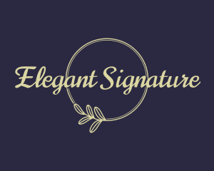 Elegant Leaf Wordmark logo design