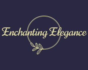 Elegant Leaf Wordmark logo design