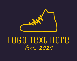 Heartbeat - Yellow Sneaker Lifeline logo design