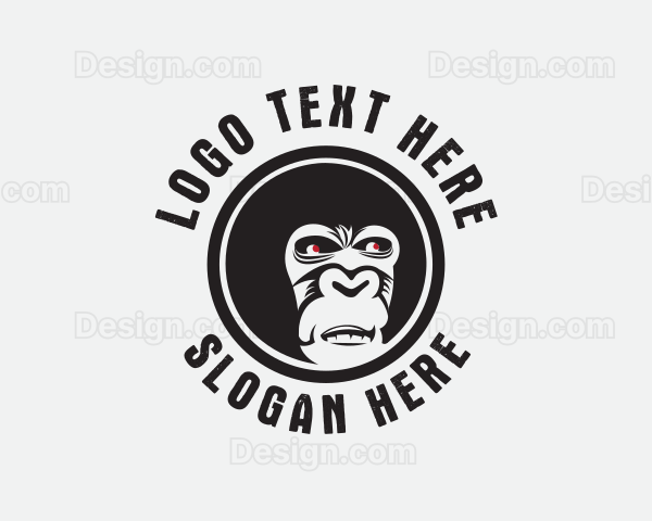 Wild Gorilla Ape Logo