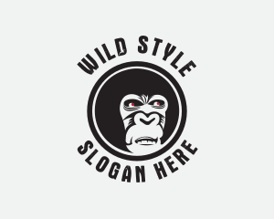 Wild Gorilla Ape logo design