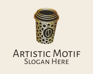 Islamic Motif Coffee Cup logo design