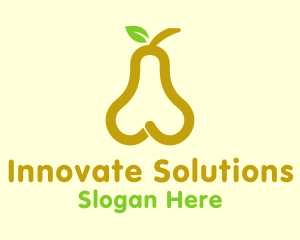 Fresh Yellow Pear Fruit  Logo