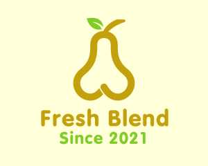 Fresh Yellow Pear Fruit  logo design