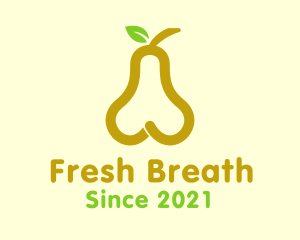 Fresh Yellow Pear Fruit  logo design