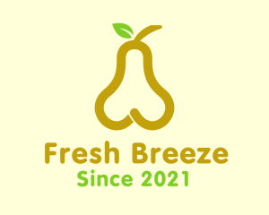 Fresh Yellow Pear Fruit  logo design