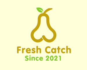 Fresh Yellow Pear Fruit  logo design