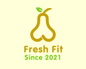 Fresh Yellow Pear Fruit  logo design