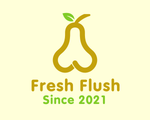 Fresh Yellow Pear Fruit  logo design