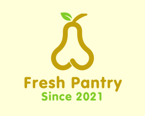 Fresh Yellow Pear Fruit  logo design